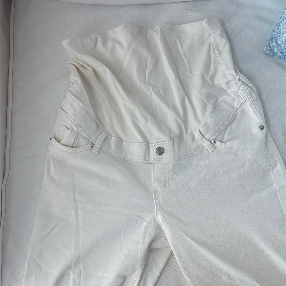 H&M Mama Maternity white jeans